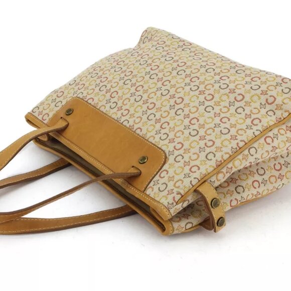 CELINE tote bag macadam beige canvas ?~ leather Authentic used - Picture 3 of 9